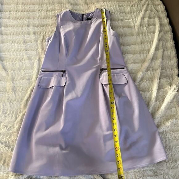 Nanette Lepore Lavender Purple Round Neck Mini Dress Size 14 Tea Time Wedding - Picture 14 of 14